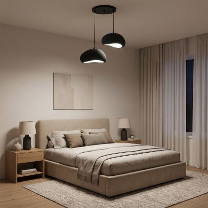 Brilagi - Luster na sajli WABI SABI 2xE27/40W/230V Ø 60 cm crna