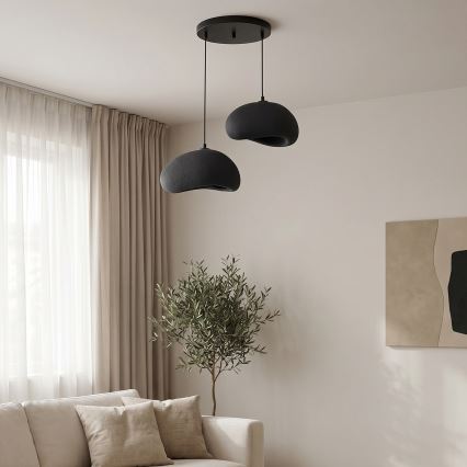 Brilagi - Luster na sajli WABI SABI 2xE27/40W/230V Ø 60 cm crna