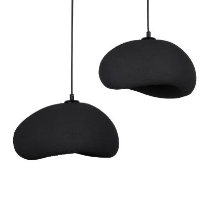 Brilagi - Luster na sajli WABI SABI 2xE27/40W/230V Ø 60 cm crna