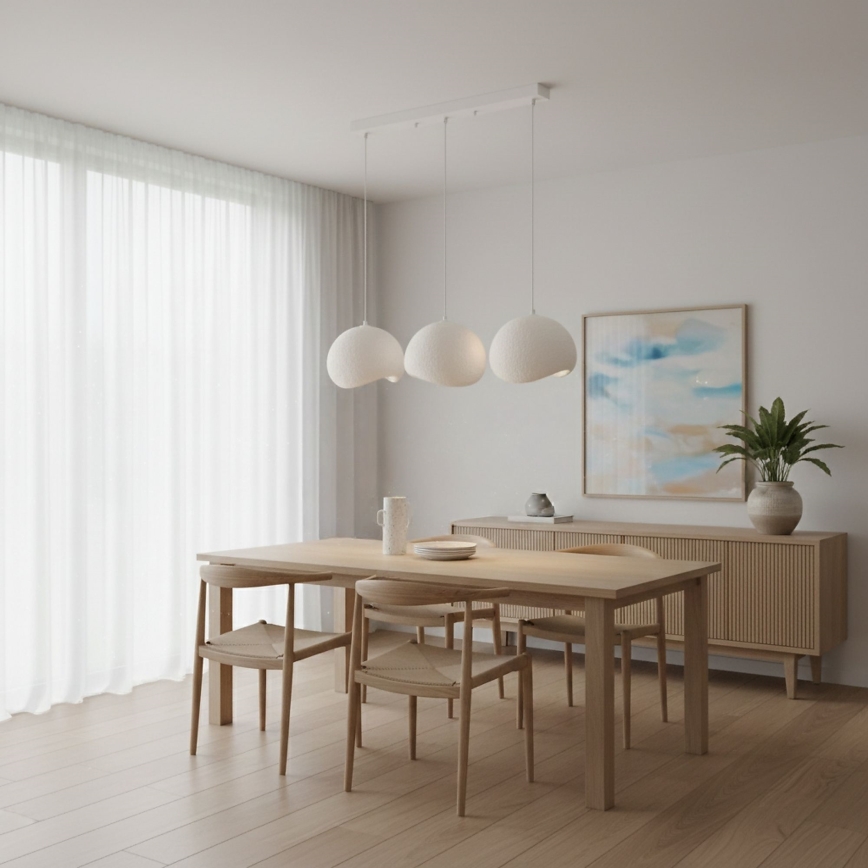 Brilagi - Luster na sajli WABI SABI 3xE27/40W/230V bijela