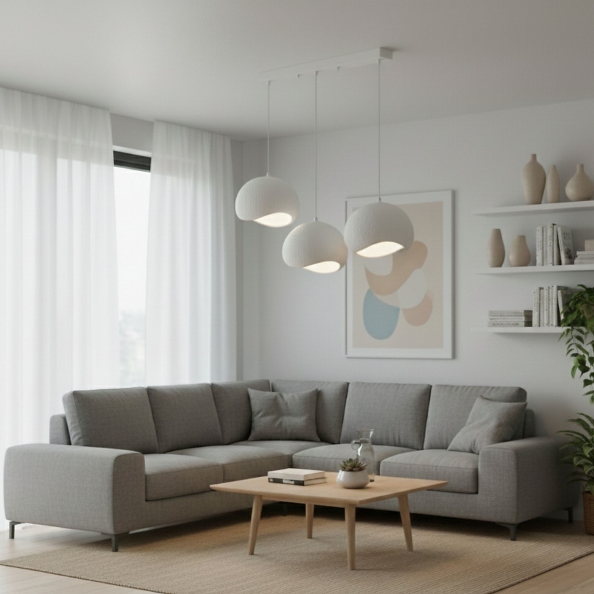 Brilagi - Luster na sajli WABI SABI 3xE27/40W/230V bijela