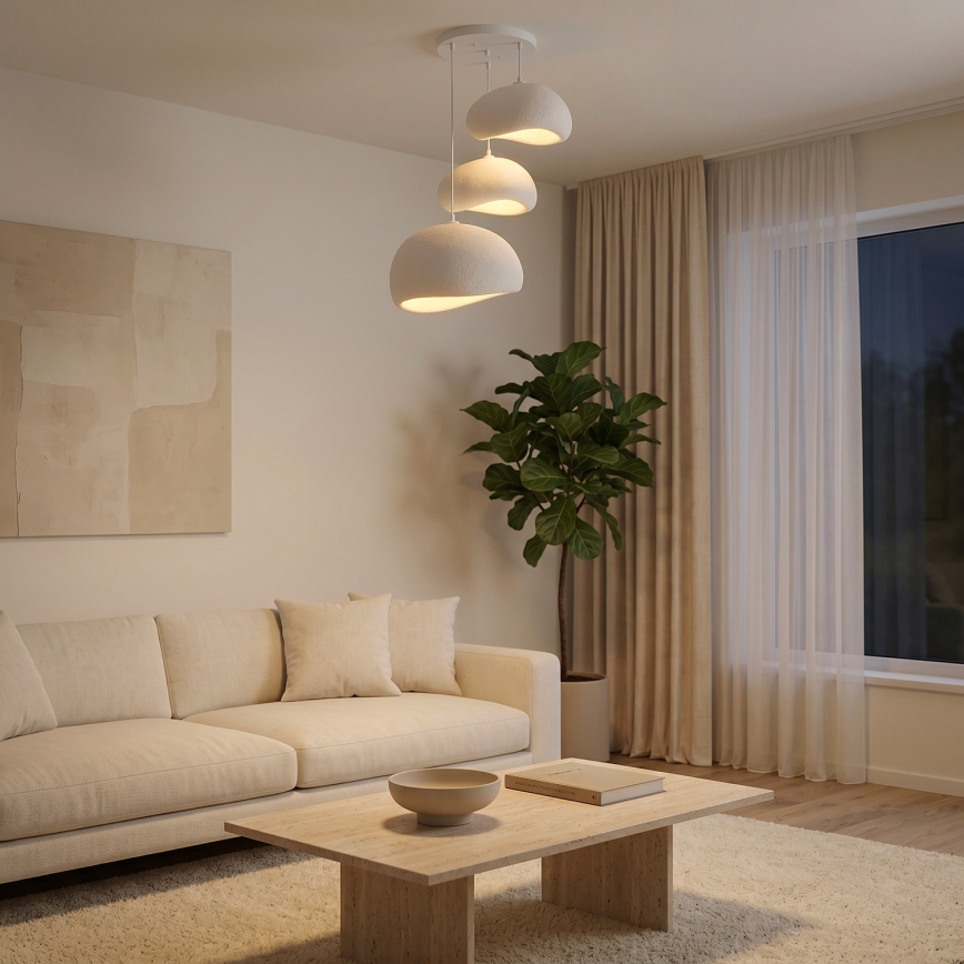 Brilagi - luster na sajli WABI SABI 3xE27/40W/230V promjer 76 cm bijela