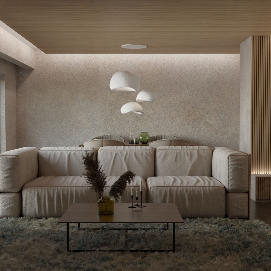 Brilagi - luster na sajli WABI SABI 3xE27/40W/230V promjer 76 cm bijela