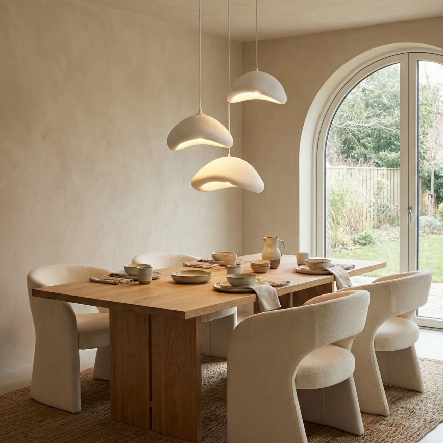 Brilagi - Luster na sajli WABI SABI 3xE27/40W/230V promjer 82 cm bijela