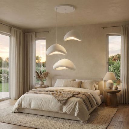 Brilagi - Luster na sajli WABI SABI 3xE27/40W/230V promjer 82 cm bijela