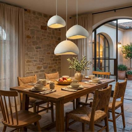 Brilagi - Luster na sajli WABI SABI 3xE27/40W/230V Ø 82 cm bijela