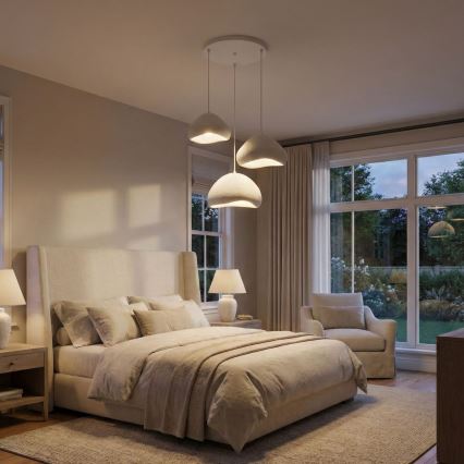 Brilagi - Luster na sajli WABI SABI 3xE27/40W/230V Ø 82 cm bijela