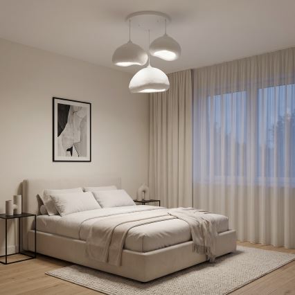 Brilagi - Luster na sajli WABI SABI 3xE27/40W/230V Ø 82 cm bijela