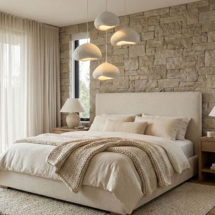 Brilagi - Luster na sajli WABI SABI 4xE27/40W/230V promjer 95 cm bijela