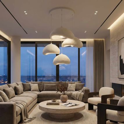 Brilagi - Luster na sajli WABI SABI 4xE27/40W/230V Ø 90 cm bijela