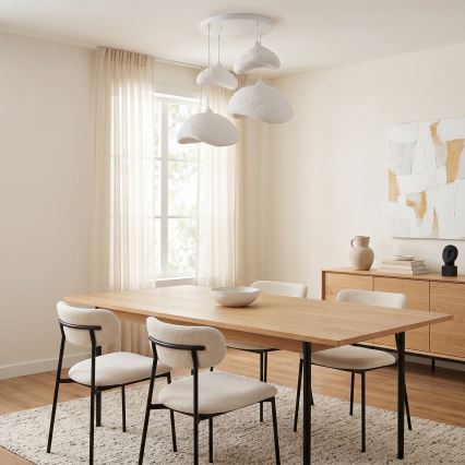 Brilagi - Luster na sajli WABI SABI 4xE27/40W/230V Ø 90 cm bijela