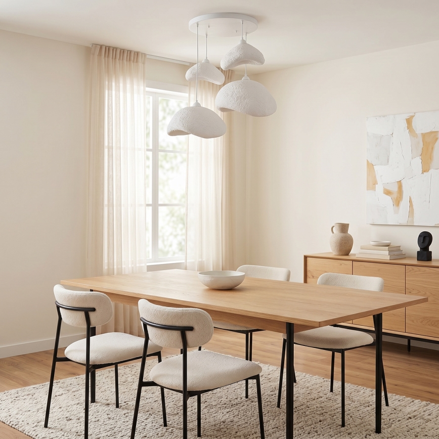 Brilagi - Luster na sajli WABI SABI 4xE27/40W/230V Ø 90 cm bijela