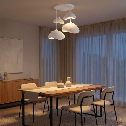 Brilagi - Luster na sajli WABI SABI 4xE27/40W/230V Ø 90 cm bijela