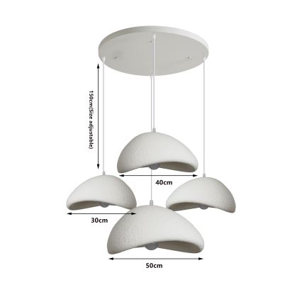 BRILAGI - Luster na sajli WABI SABI 4xE27/60W/230V bijela