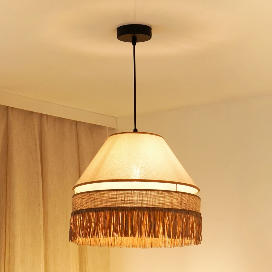 Brilagi - Luster na sajli WINNETOU AVIGNION 1xE27/15W/230V pr. 35 cm smeđa/krem
