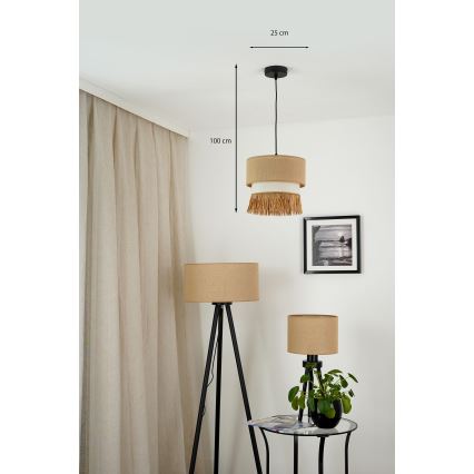 Brilagi - Luster na sajli WINNETOU BOHO 1xE27/15W/230V pr. 25 cm smeđa/krem