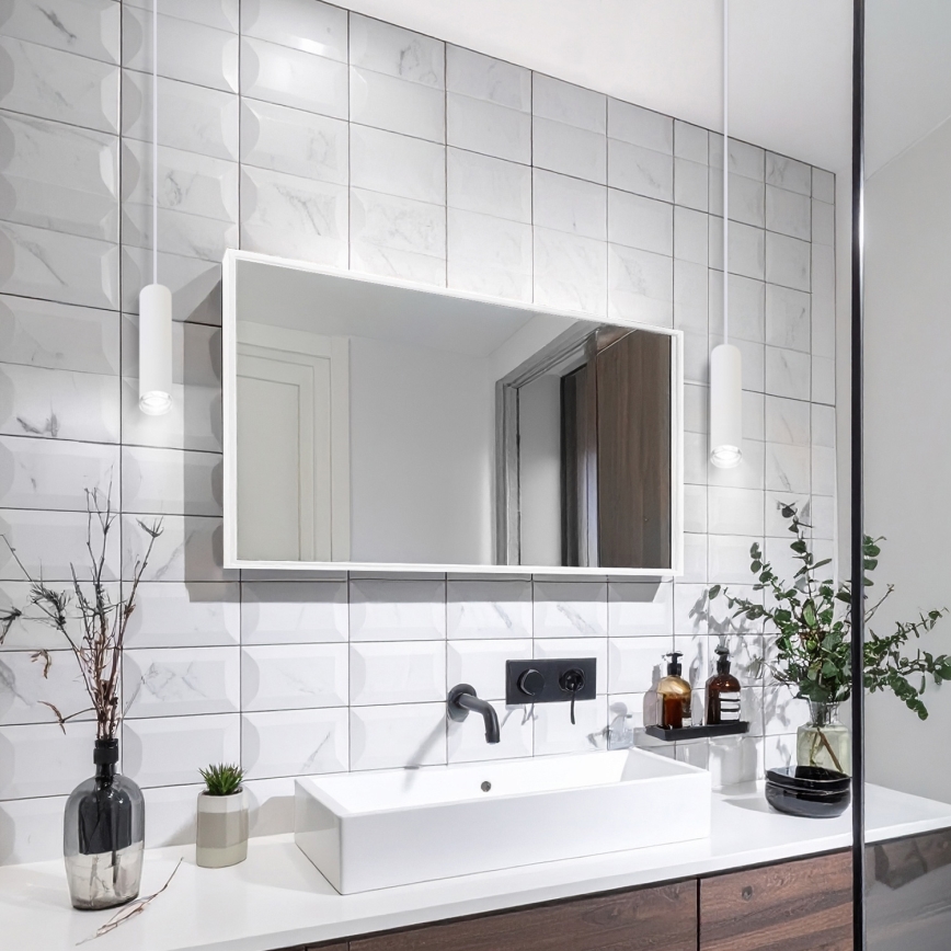 Brilagi - Luster na sajli za kupaonicu SELE AQUA 1xGU10/30W/230V IP44 bijela