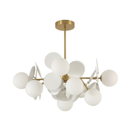 Brilagi - Luster na šipci BALMO 8xG9/9W/230V Ø 60 cm zlatna/bijela