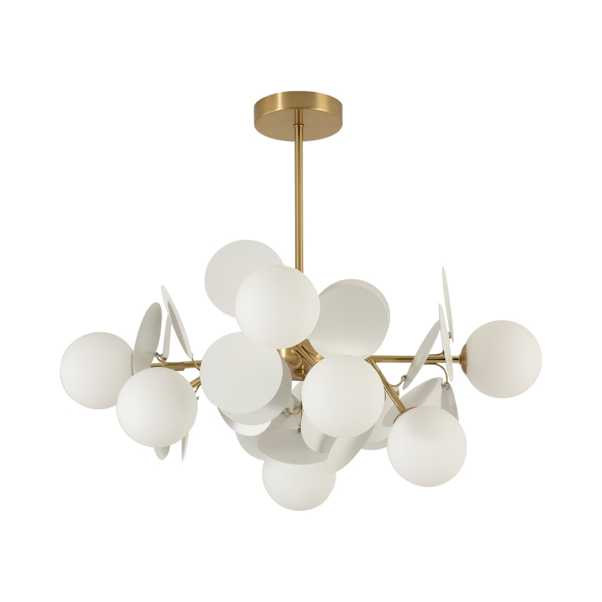 Brilagi - Luster na šipci BALMO 8xG9/9W/230V Ø 60 cm zlatna/bijela