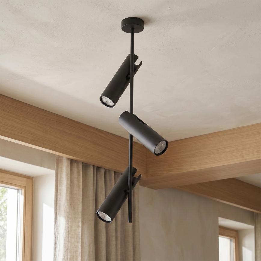 Brilagi - Luster na šipci BRANCH 3xGU10/30W/230V crna