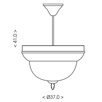 Brilagi - Luster na šipci DAHLIA 3xE27/40W/230V promjer 37 cm mesing