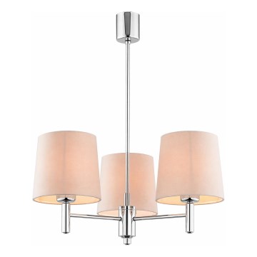 Brilagi - Luster na šipci MONTE 3xE27/15W/230V bež/sjajni krom