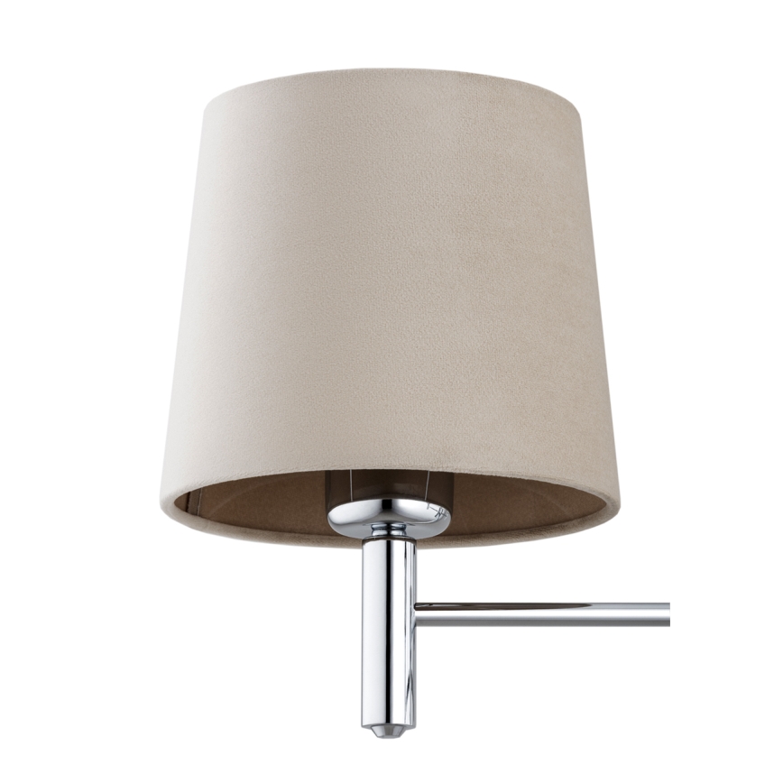 Brilagi - Luster na šipci MONTE 3xE27/60W/230V bež/sjajni krom