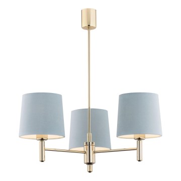 Brilagi - Luster na šipci MONTE 3xE27/60W/230V plava/zlatna