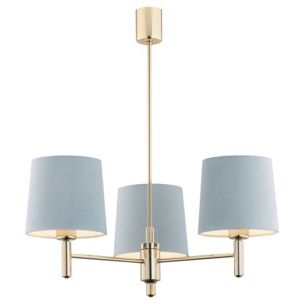 Brilagi - Luster na šipci MONTE 3xE27/60W/230V plava/zlatna