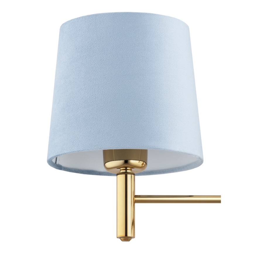 Brilagi - Luster na šipci MONTE 3xE27/60W/230V plava/zlatna