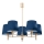 Brilagi - Luster na šipci MONTE 5xE27/60W/230V plava/zlatna