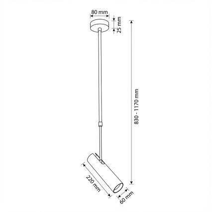 Brilagi - Luster na šipci SELE 1xGU10/30W/230V bež