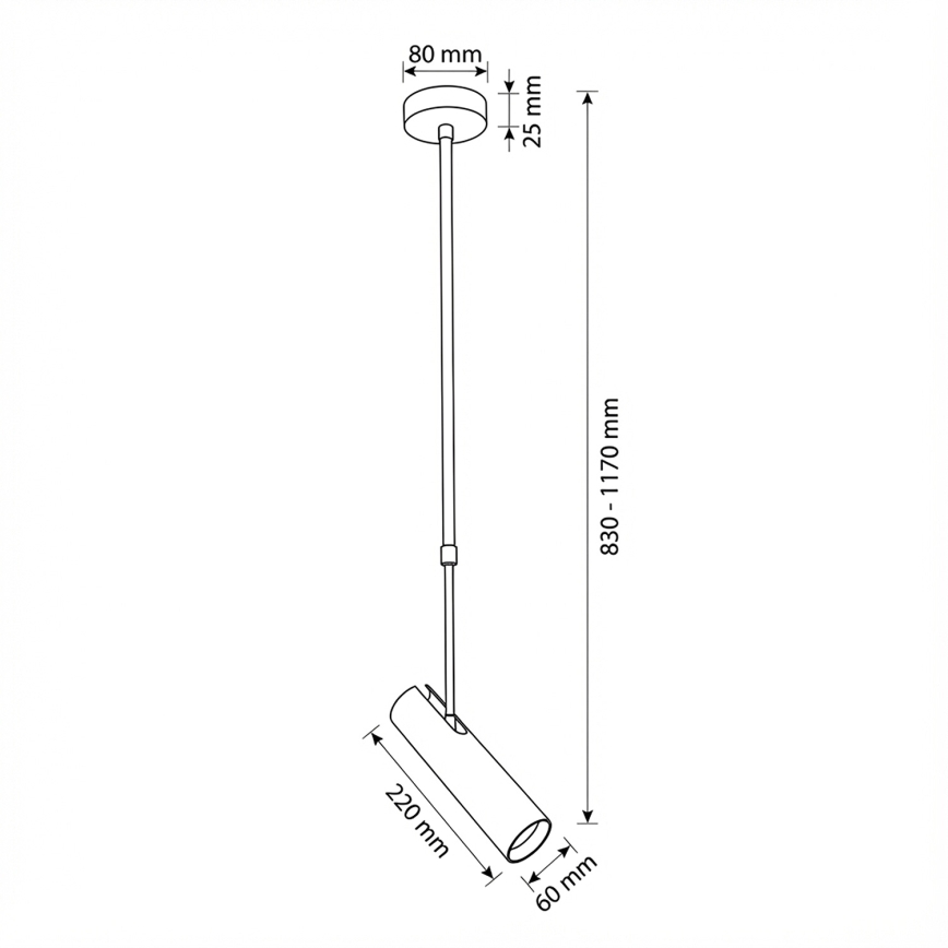Brilagi - Luster na šipci SELE 1xGU10/30W/230V bež