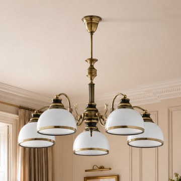 Brilagi - Luster na šipci TAURUS 5xE27/15W/230V Ø 70 cm brončani