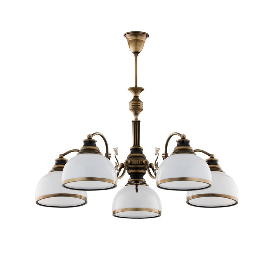 BRILAGI - Luster na šipci TAURUS 5xE27/15W/230V Ø 70 cm brončani