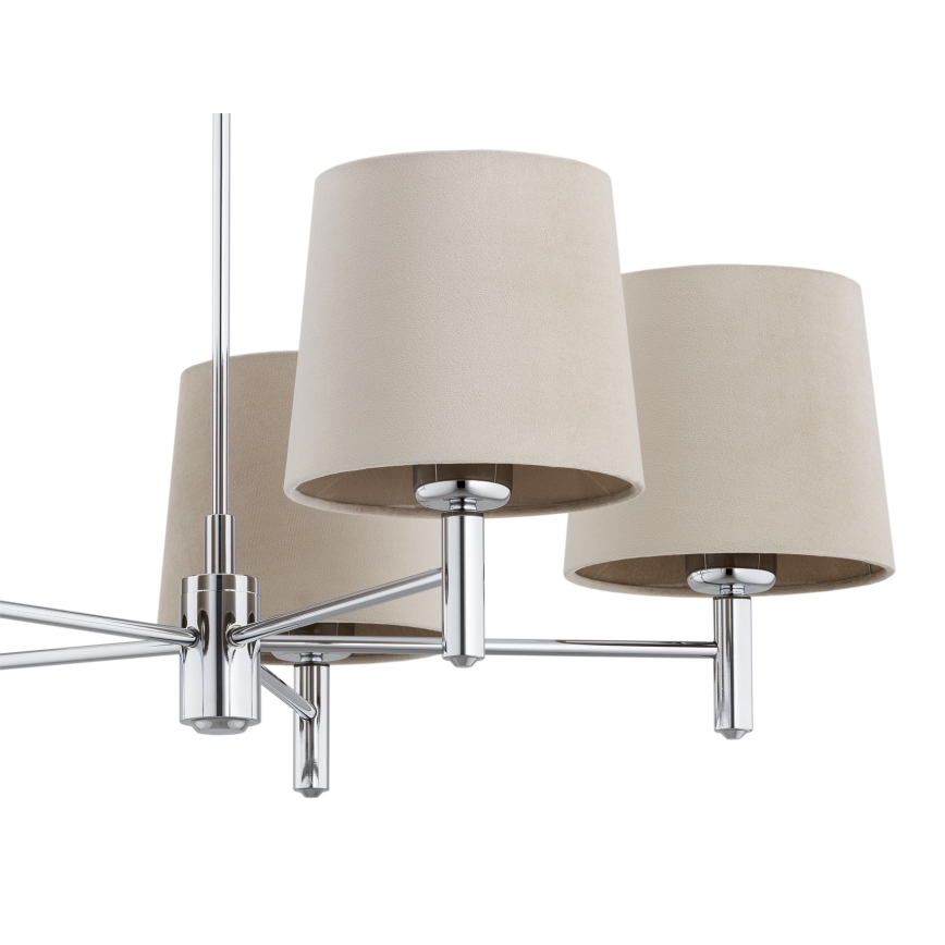 Brilagi - Luster na stalku MONTE 5xE27/60W/230V bež/sjajni krom