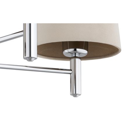 Brilagi - Luster na stalku MONTE 5xE27/60W/230V bež/sjajni krom