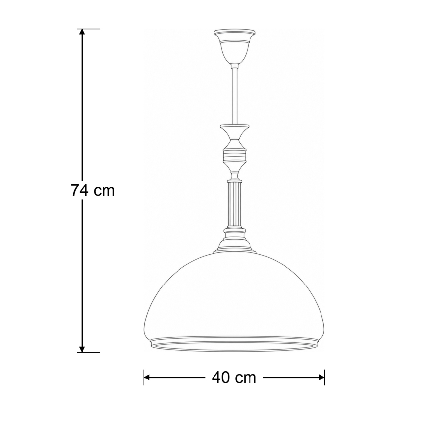 Brilagi - Luster na stalku TAURUS 1xE27/15W/230V, promjer 40 cm, brončane boje
