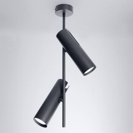 Brilagi - Luster na štapu BRANCH 2xGU10/30W/230V crna