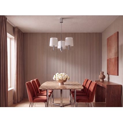 Brilagi - Luster na štapu MONTE 3xE27/60W/230V krem/sjajni krom