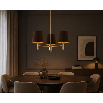 Brilagi - Luster na štapu MONTE 3xE27/60W/230V smeđa/zlatna