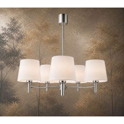 Brilagi - Luster na štapu MONTE 5xE27/60W/230V krem/sjajni krom