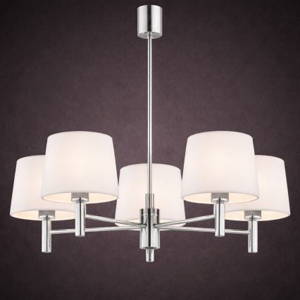 Brilagi - Luster na štapu MONTE 5xE27/60W/230V krem/sjajni krom