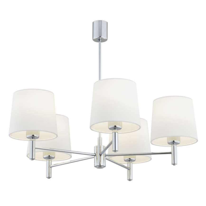 Brilagi - Luster na štapu MONTE 5xE27/60W/230V krem/sjajni krom