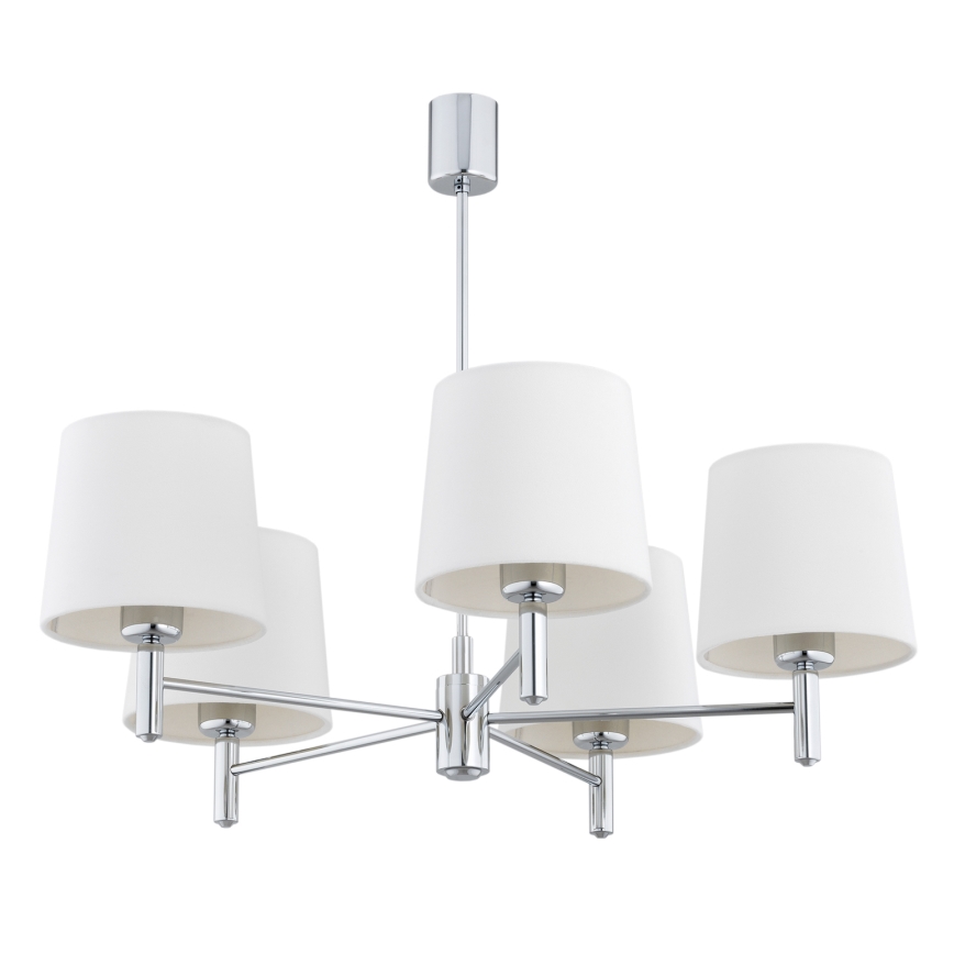 Brilagi - Luster na štapu MONTE 5xE27/60W/230V krem/sjajni krom
