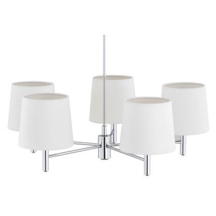 Brilagi - Luster na štapu MONTE 5xE27/60W/230V krem/sjajni krom