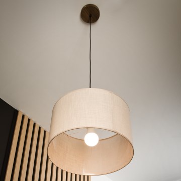 Brilagi - Luster na užetu ANTHONY 1xE27/60W/230V hrast orah/bež boja