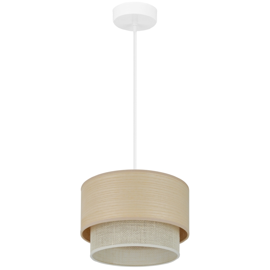 Brilagi - Luster na užetu ARIZONA BOHO 1xE27/15W/230V promjer 25 cm bež/bijela