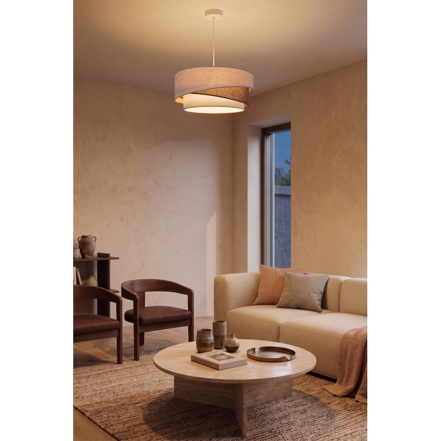 Brilagi - Luster na užetu ARROW 1xE27/60W/230V Ø 45 cm bež/smeđa/bijela