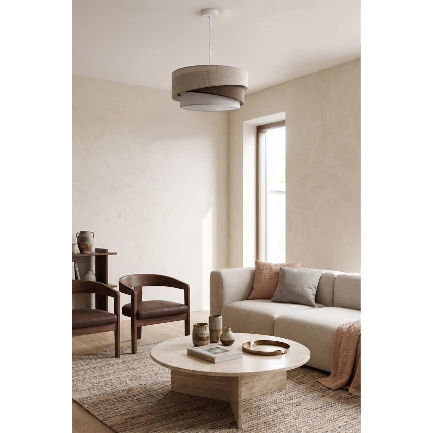 Brilagi - Luster na užetu ARROW 1xE27/60W/230V Ø 45 cm bež/smeđa/bijela